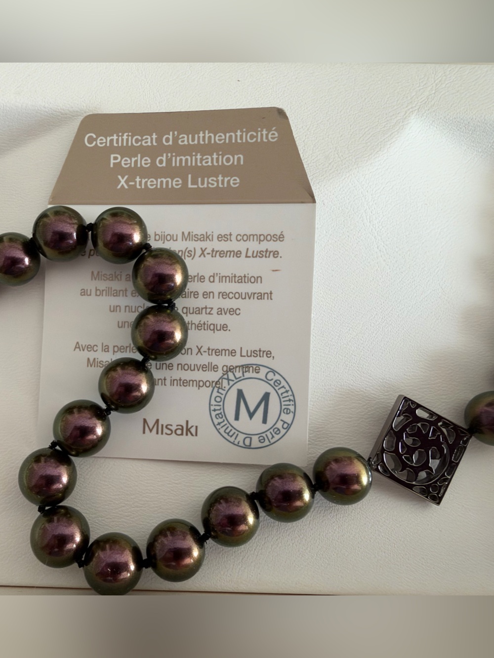 Brown-Green X-treme Lustre Pearl Necklace